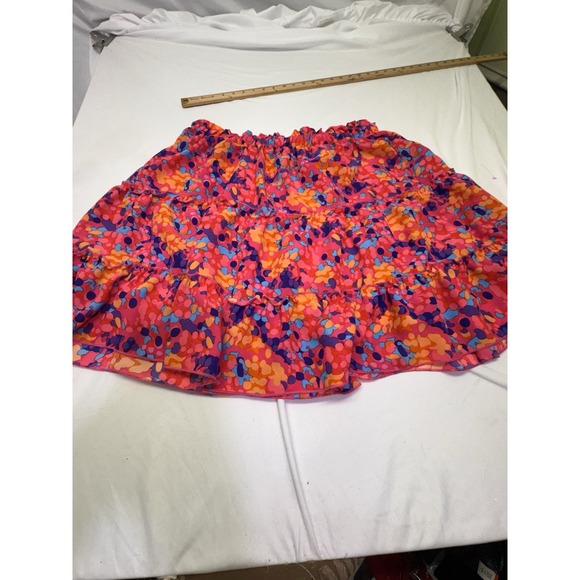 NASHALYLY Women's Boho Floral Print Skort-High Waist Drawstring Tiered XXL Ruffl - Picture 6 of 6